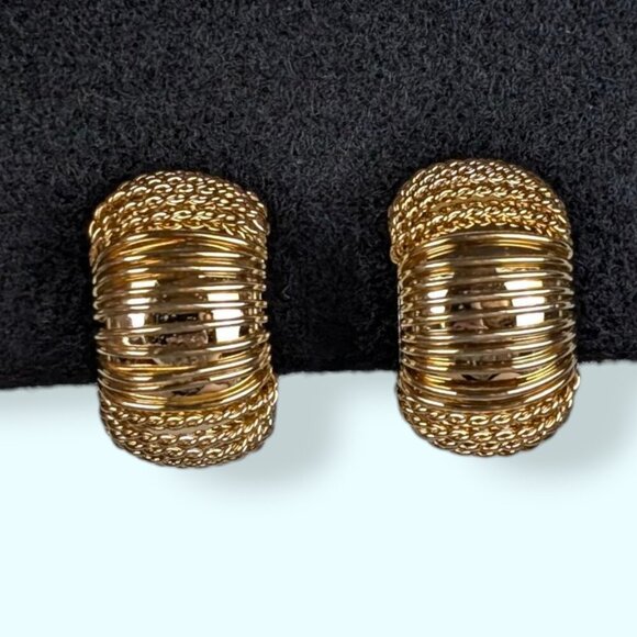 (2/$20) Vintage Wire-Wrapped Clip On Earrings - Picture 2 of 6
